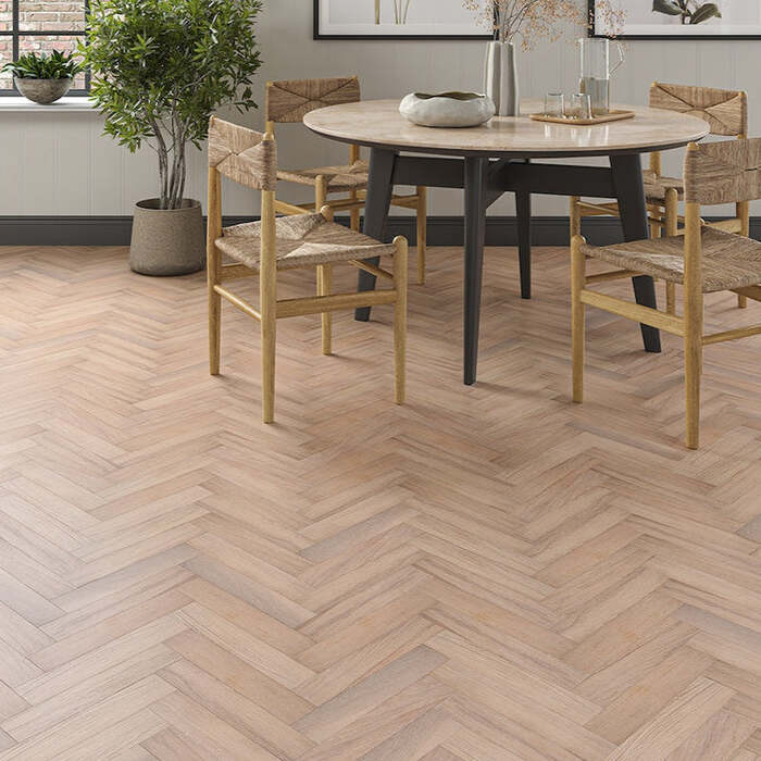 Lusso Venice Cathedral Oak Herringbone Engineered Wood Flooring