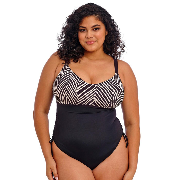 Elomi Fiji Falls Non Wired Swimsuit - Black - 36F/FF