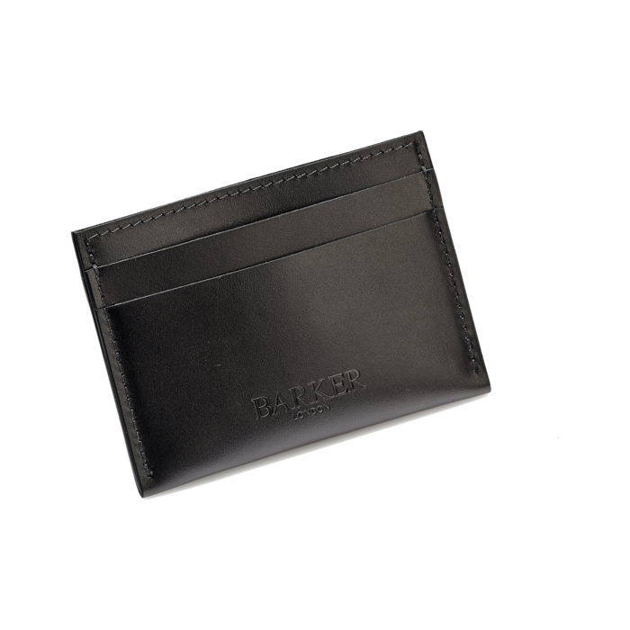 Card Holder Straight - Black Calf