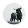 Nick Field Black & White Highland Bull Coaster