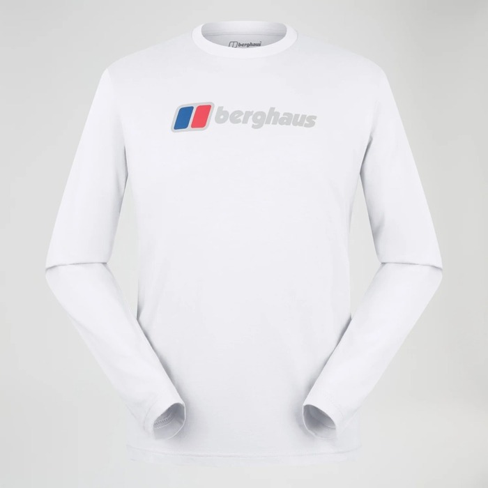 Berghaus Big Logo Long Sleeve Men's Tee White S
