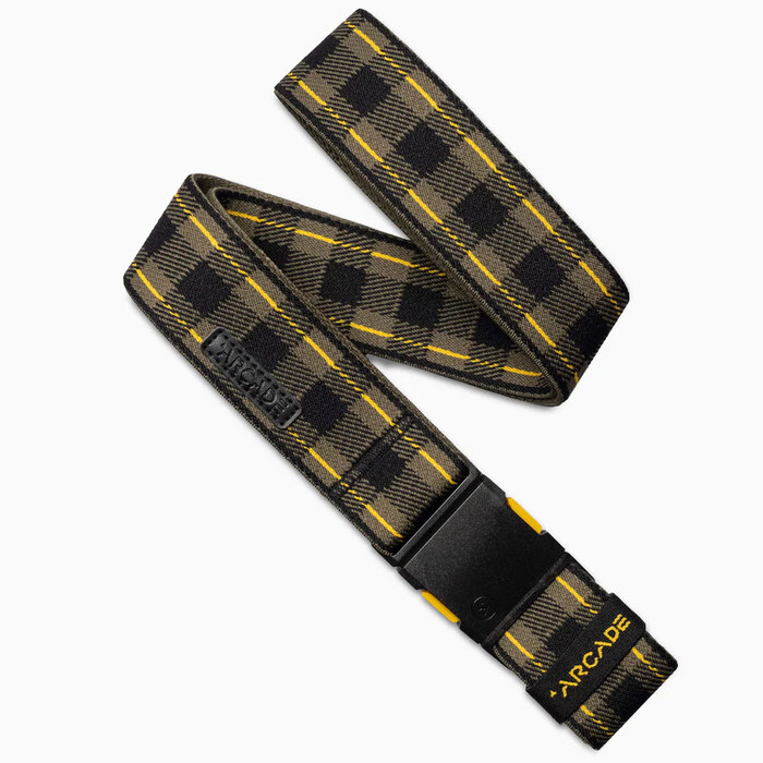 Arcade Plaid Belt Crocodile/Mustard