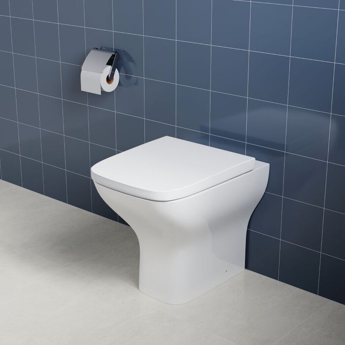 ELEGANT Modern Back To Wall Pan + Soft Close Seat