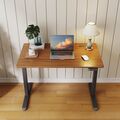 ELEGANT Electric Height Adjustable Standing Desk 100x60cm Black Frame & Dark Walnut Desktop