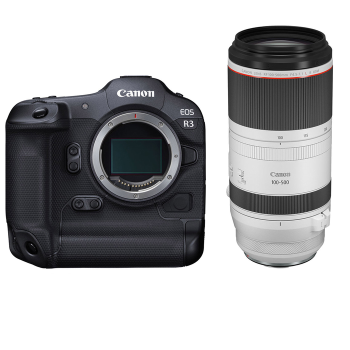 Canon EOS R3 Mirrorless Camera with RF 100-500mm f/4. 5-7. 1 L IS USM Lens