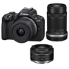 Canon EOS R50 Mirrorless Camera with RF-S 18-45mm, RF-S 55-210mm and RF 50mm f1. 8 STM Lenses