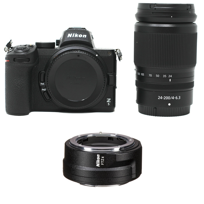 Nikon Z5 Mirrorless Camera with Z 24-200mm f/4-6. 3 VR Lens with FTZ II Mount Adapter