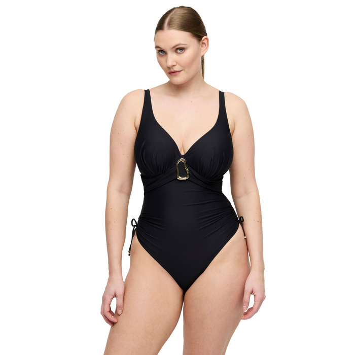 Prima Donna Uvita Plunge Swimsuit - Black - 36F
