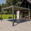 Bracken Outdoors Eclipse Plus 4m x 4m Grey Square Motorised Aluminium Garden Pergola with Lights, Early March 2026