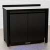 Draco Grills Teak Carbon Line Black Stainless Solid Double Fridge Cabinet with Ceramic Top