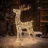 Pre-Lit Christmas Gold Laser Lit Deer 100cm with 720 Warm White LED Micro-Lights