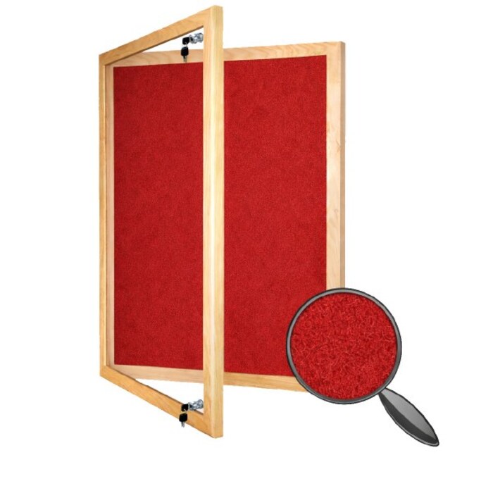 Hardwood Framed Lockable PET Noticeboard