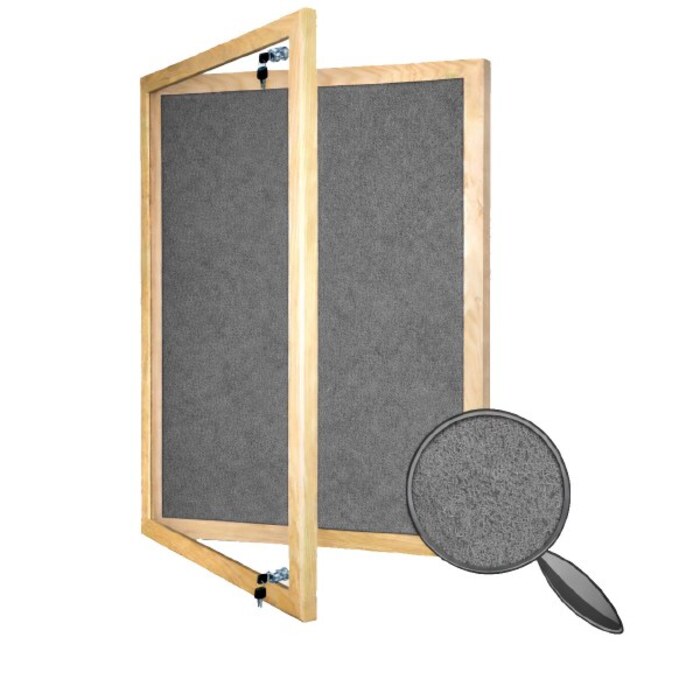 Hardwood Framed Lockable PET Noticeboard