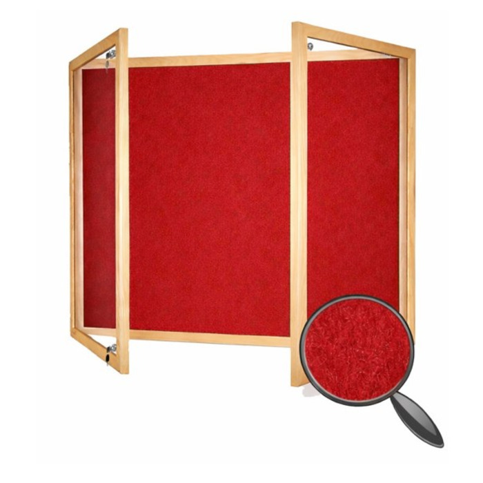 Hardwood Framed Lockable PET Noticeboard
