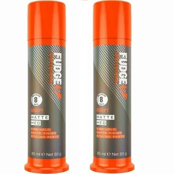 2 x Fudge Professional Matte Hed Firm Hold Matte Finish Paste 85 ml