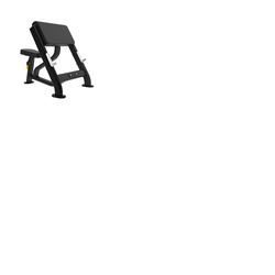 Preacher Curl Bench Adjustable Black Elite Series Home Gym