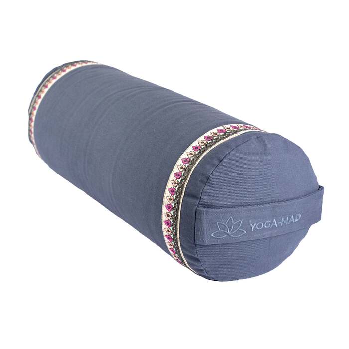 Yoga Mad Buckwheat Yoga Bolster with Ribbon Trim