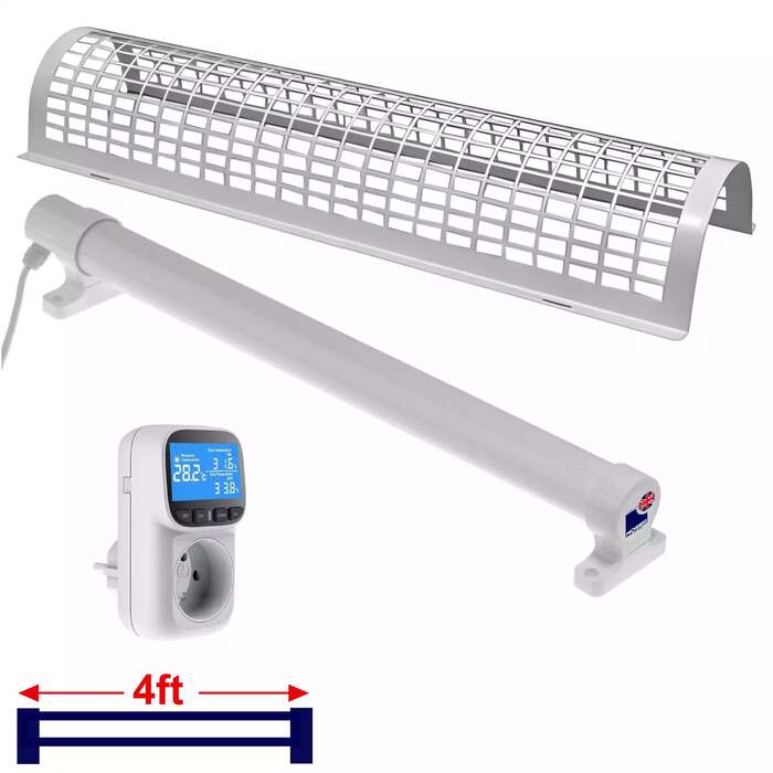Morris 4ft Tube with Guard, Thermostat and Timer Set