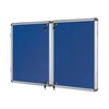 Bi-Office Lockable Felt Noticeboard Display Case 1480 x 1180mm (28 x A4) BLUE