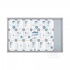 Whiteboard with Locking Sliding Glass Doors