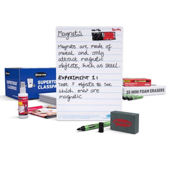 Show-me Supertough A4 Whiteboards Lined Class Pack of 35