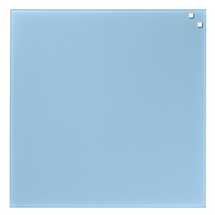 NAGA Magnetic Glass Noticeboard LIGHT BLUE 45 x 45cm