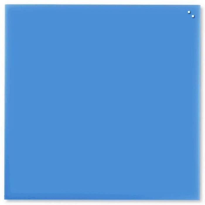 NAGA Magnetic Glass Noticeboard COBALT BLUE 100 x 100cm