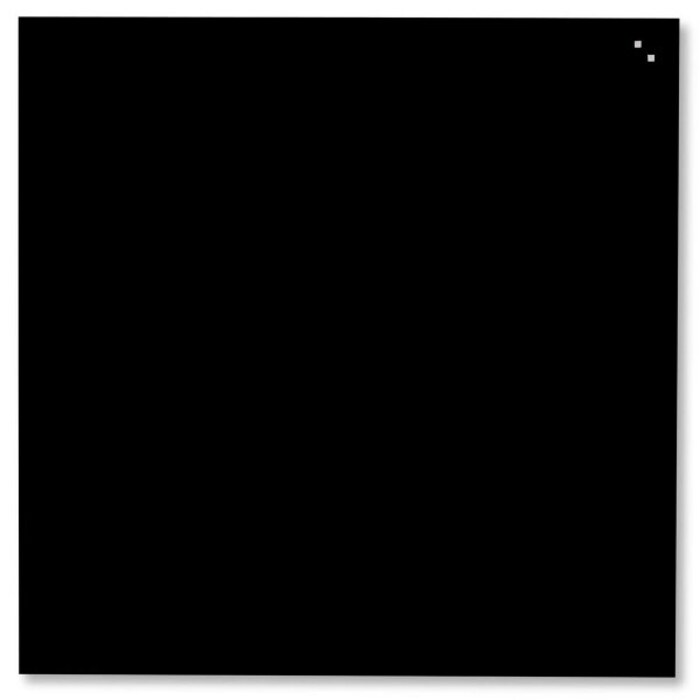 NAGA Magnetic Glass Noticeboard BLACK 100 x 100cm