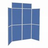 8 Panel Folding Display Stand Grey Frame/Blueberry Fabric