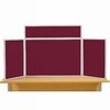 Midi Desk Top Display Stand Grey Frame/Wine Fabric
