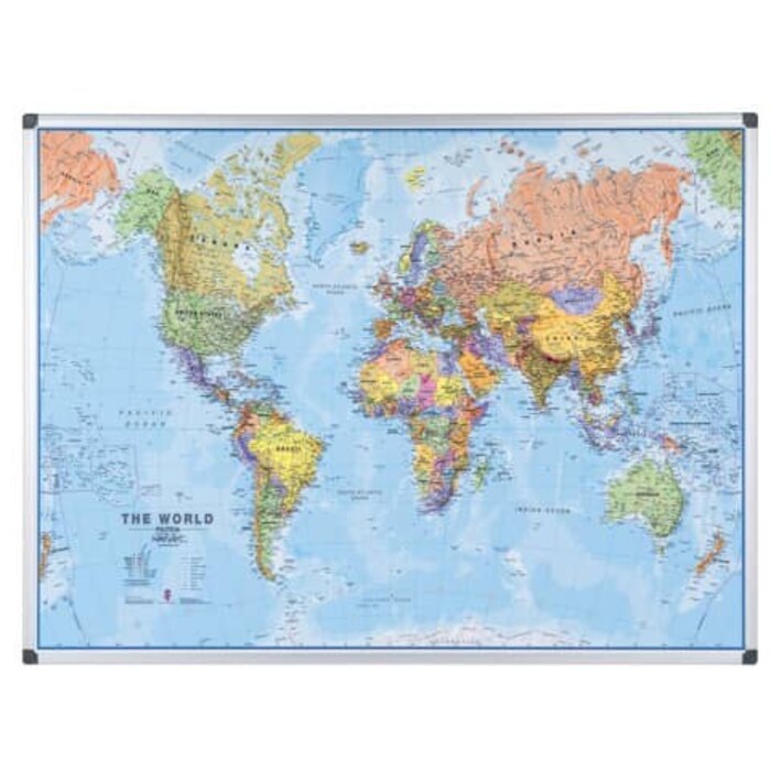 Magnetic Drywipe World Map