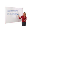 WriteOn Coloured Edge Whiteboard 876 x 1176mm Red Edge
