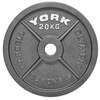 York 20kg Hammertone Cast Iron Olympic Plate