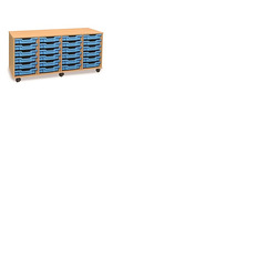 24 (6x4) Shallow Tray Unit Maple Finish Other Colour Trays