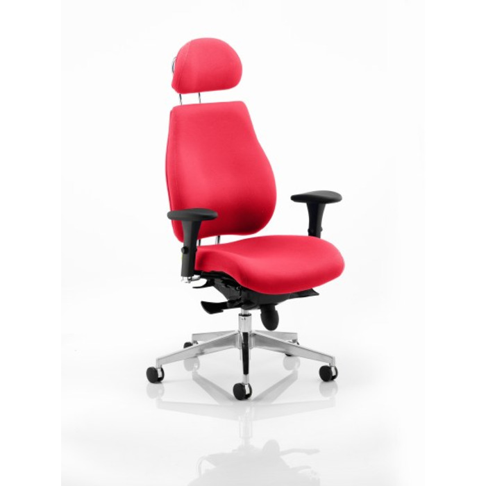 Chiro Plus 'Ergo' Posture Chair with Arms and Headrest Bergamot Cherry