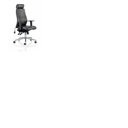 Onyx Posture Chair with Headrest Black Leather
