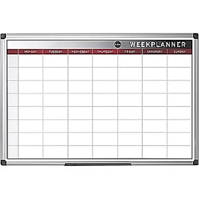 Bi-Office Magnetic Weekly Planner 900 x 600mm