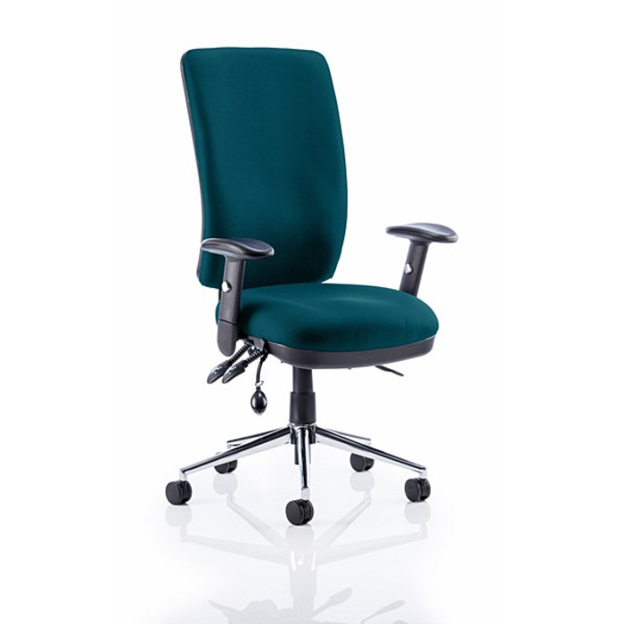 Chiro High Back Task Chair Maringa Teal fabric