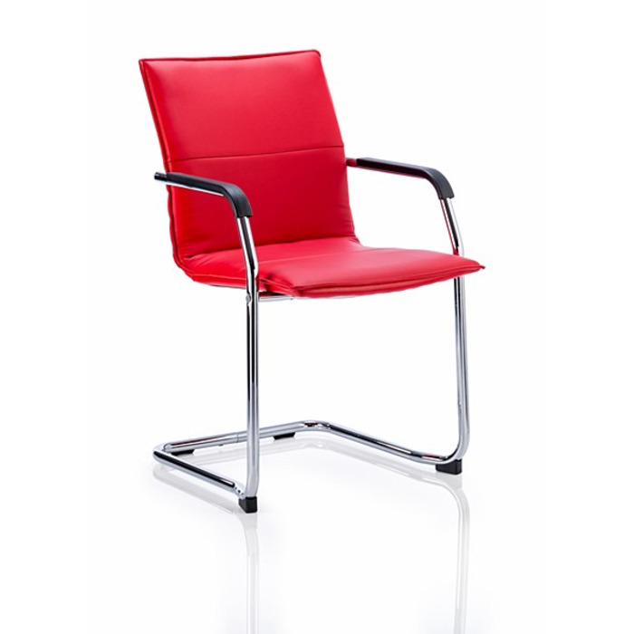 Echo II Red Leather Visitor Chair