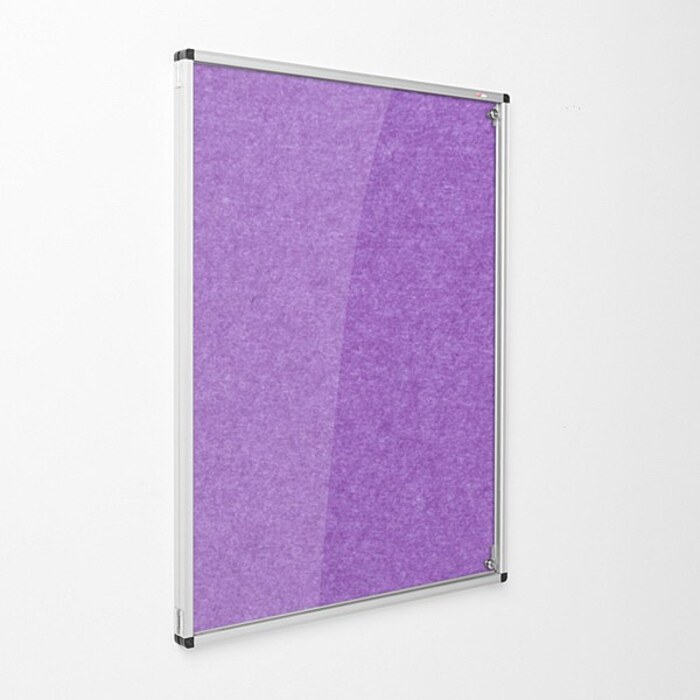 Eco-Colour Resist-a-Flame Tamperproof Noticeboard 1200 x 900mm PURPLE