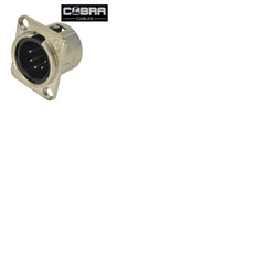 5 Pin XLR DMX Panel Socket Male - Universal "D" Size Fitting
