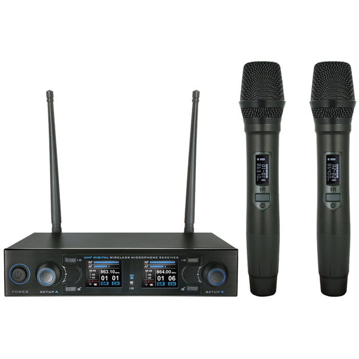 Twin Handheld UHF Microphone System DM 800H (863. 0Mhz-865. 0Mhz)