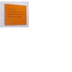 Wall Mounted Glass Board 1500 x 1200mm Orange