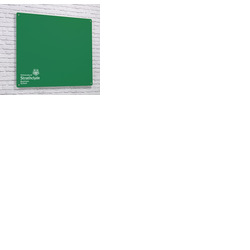 Magnetic Glass Board with your Logo 600 x 450mm Green