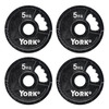 York 4 x 5kg G2 Cast Iron Olympic Weight Plates