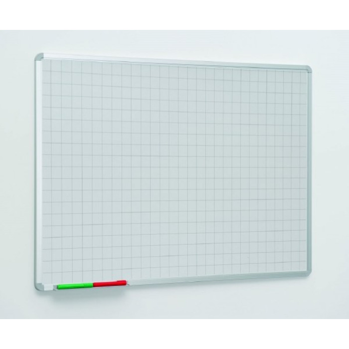 Non Magnetic Gridded Whiteboard 2400 x 1200mm