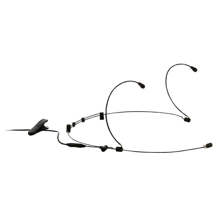 Double Ear Discreet Headset with 4 Pin Mini XLR Black