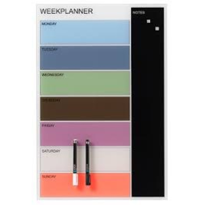 Naga Magnetic Glass Week Planner 40 x 60cm