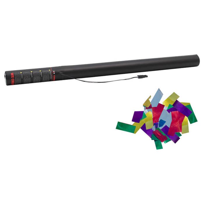 Electric Metallic Confetti Cannon 80cm Multi Coloured