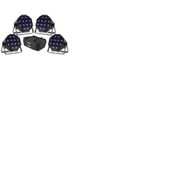 4 x MaxiPar RGB LED Par Cans with Bag & Cables